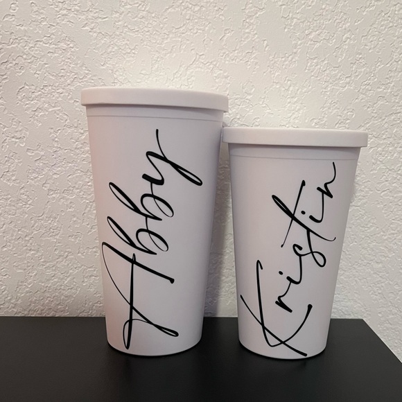 NWT made to order white 16 oz tumbler - Picture 2 of 3